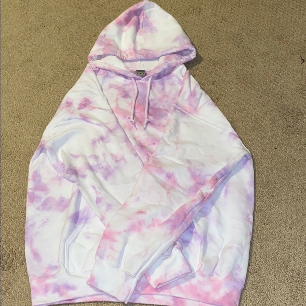 Tie Dyed Pink and Purple Sweatshirt